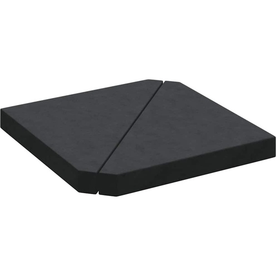 Plaques de poids de parasol 2 pcs triangulaire granit noir 14kg