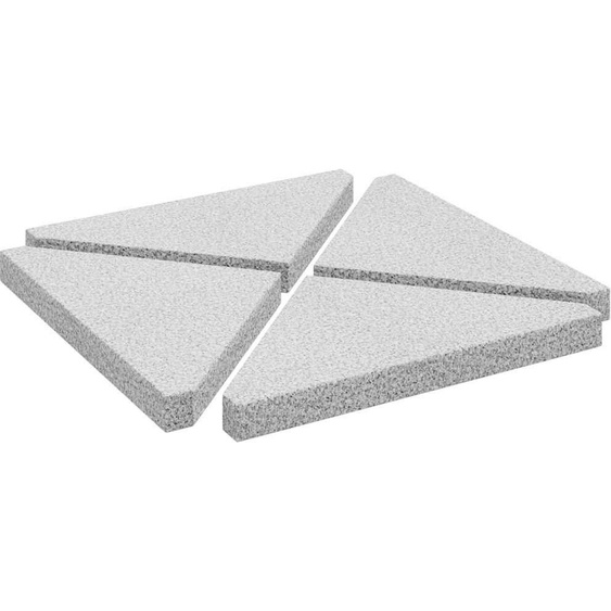 Plaques de poids pour parasol 4 pcs. Gris Granit Triangulaire 14 kg