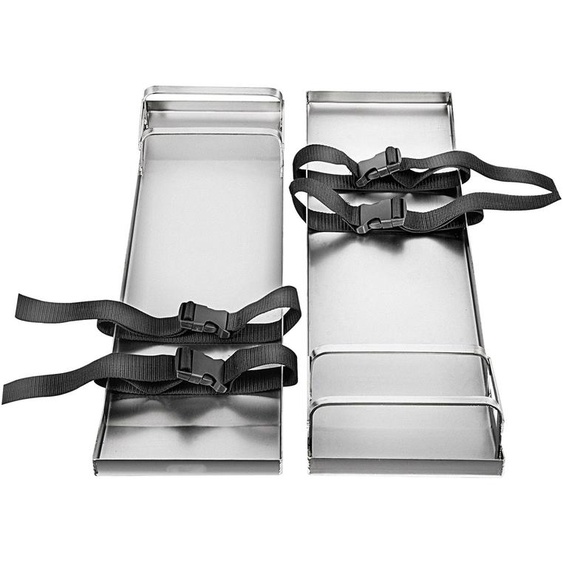 Plaques de support en béton, 75 x 20 cm, glissières en acier inoxydable, patins de déplacement pour béton, paire de patins mobiles, avec sangles pour plaques de béton, pour travaux de ciment et de béton
