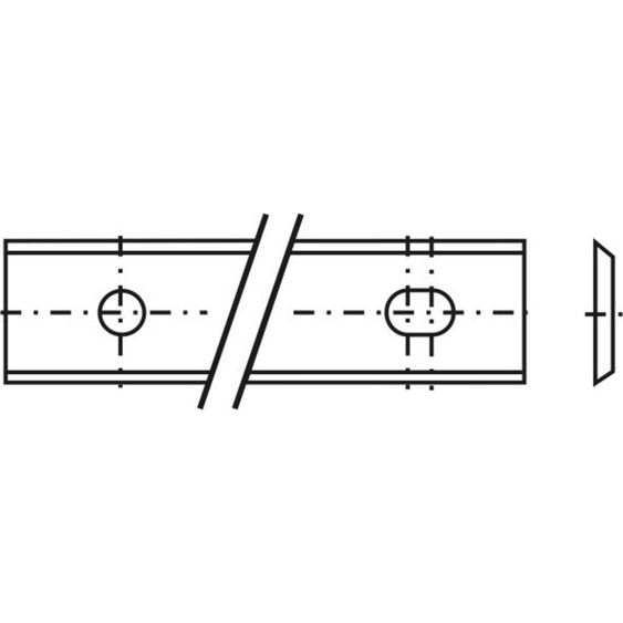 Plaquette 3 35° 120x13x2,2mm a=60mm T10MG 2 pièces
