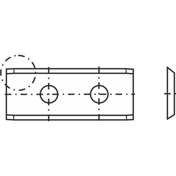 Plaquette 66 30x12x1,5mm 35° T08CR 20 pièces
