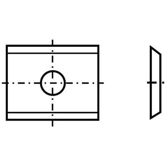 Plaquette 8 45° Microfinish 25x12x1,5mm T10MG 10 pièces
