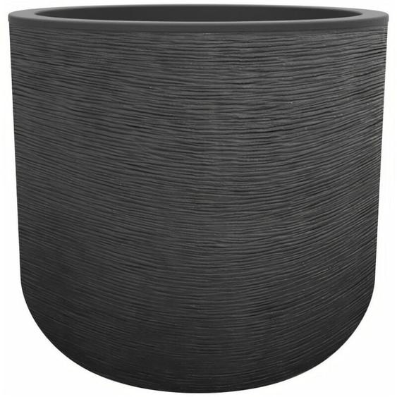 Plastique - Pot rond 50 cm GraphitUp - 67 l - Gris anthracite - EDA
