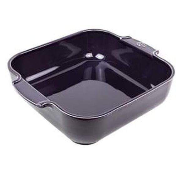Plat à four carré Appolia céramique aubergine 28 cm