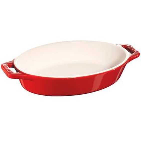 Plat à four ovale 17 cm cerise