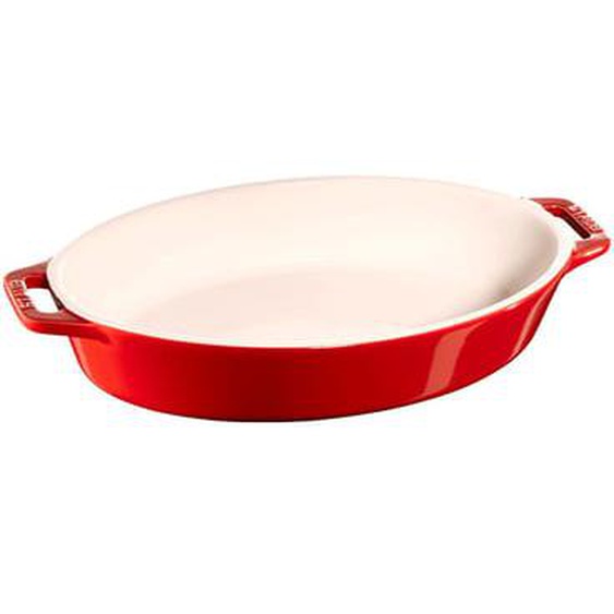 Plat à four ovale 23 cm cerise