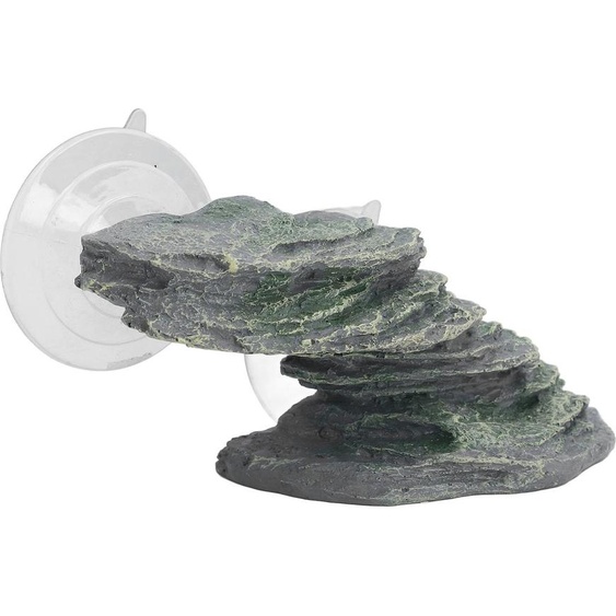 Plate-forme descalade pour tortues en résine, solarium daquarium/terrarium proche de la nature avec ventouse