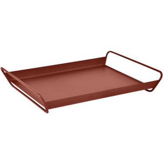 Plateau Alto métal rouge / Acier - 53 x 38,5 cm - Fermob