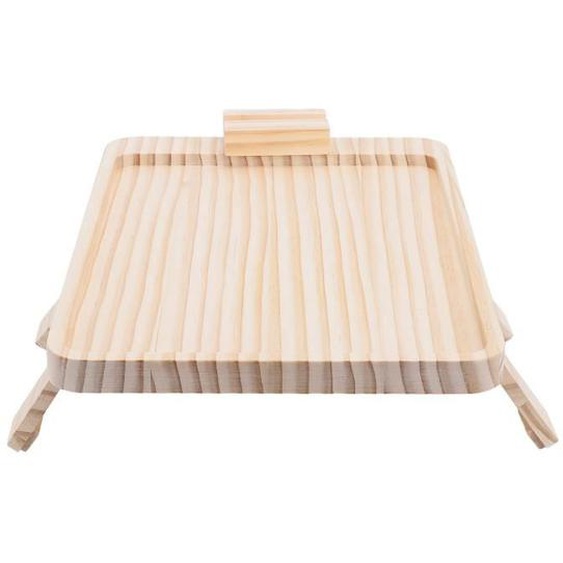 Plateau daccoudoir - SALALIS - Rectangulaire - Bois massif - Pliable - Support rotatif pour tablette
