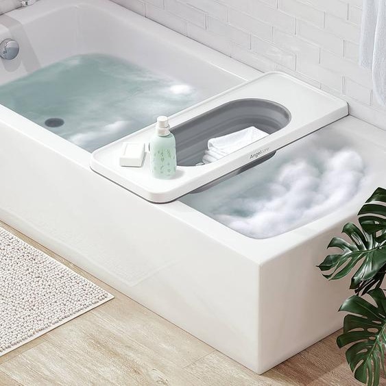 Plateau de bain avec panier blanc