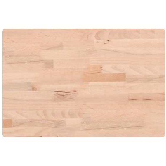 Plateau de lavabo 60x40x2,5 cm en bois massif de hêtre