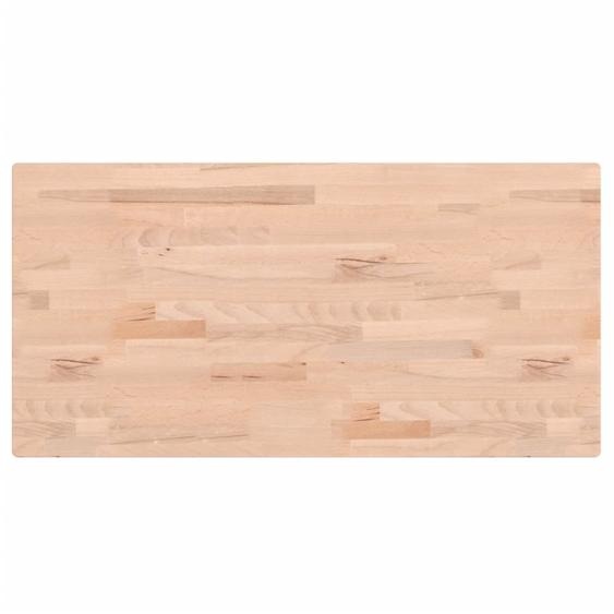 Plateau de lavabo 80x40x1,5 cm bois massif hêtre