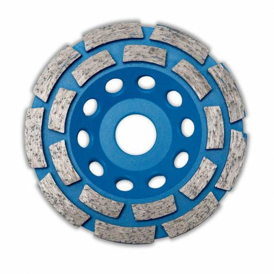 Plateau de Ponçage Diamanté Double Rangée Découpe Béton - Plateau de Surfaçage - Meuleuse Disqueuse Surfaceuse - Lame à Tronçonner - Diam 125 mm