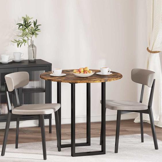 Plateau de table Chêne fumé 80 x 80 x 1,5 cm Bois dingénierie