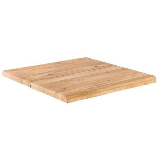 Plateau de table en chêne naturel - OVIALA - 71 x 70 x 2 cm - Bois massif - Contemporain - Design