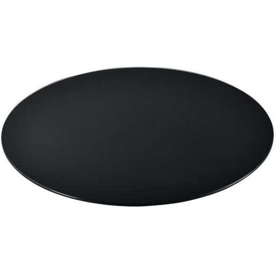 Plateau de table en verre esg diamètre ø 90 cm noir - Classique - Intemporel - 4 personnes