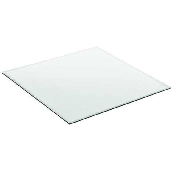 Plateau de table en verre trempé ESG - Transparent - 70 x 70 cm - Style classique intemporel