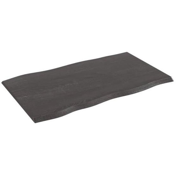 PLATEAU DE TABLE - GAROSA - Bois chêne massif - Finition foncée - 100x60 cm - Capacité 48 kg