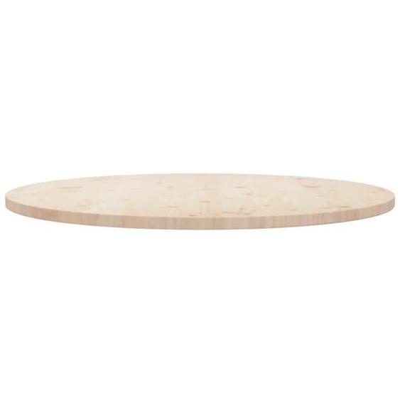 Plateau de table - GAROSA - 90 cm - Bois de pin massif - Rond - Non traité