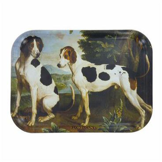 Plateau Pompée et Florissant, chiens de Louis XV Multicolore RMN