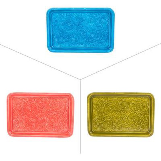 Plateau rectangle 4  Pop Flower ( modèle aléatoire)