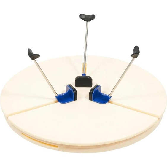 Plateau tournant en céramique - Outil de coupe rotatif - Ø39 cm - Hauteur 4 cm - ABS - Réglable - Blanc