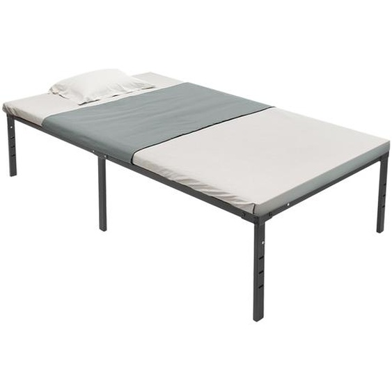 Plateforme Cadre de lit, montage facile, cadre de lit surélevé, plateforme de lit surélevée, noir