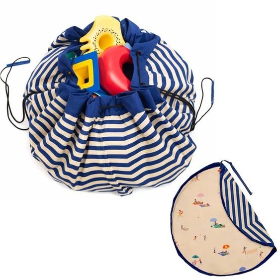 Play&go - Tapis De Jeu & Sac À Jouets Outdoor - Beach Blue & Beige