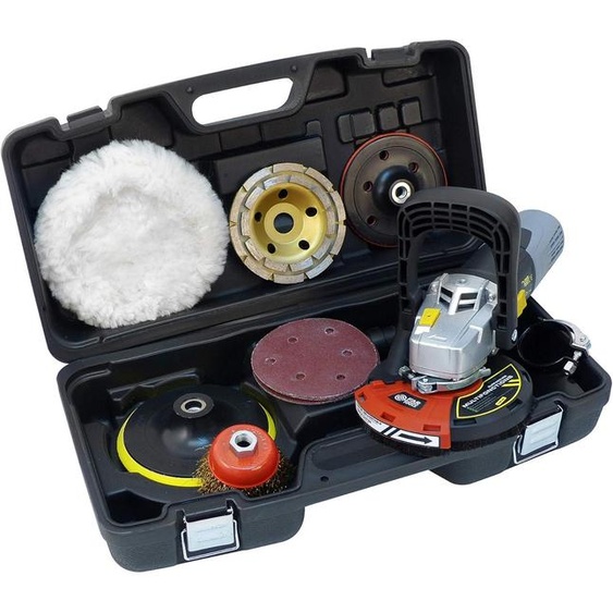 PMF1300 : machine multifonctionnelle 1400 W pour travailler différents matériaux, incluant le ponçage (bois/plâtre), le décaper, le polir, le meuler et traiter les surfaces en béton