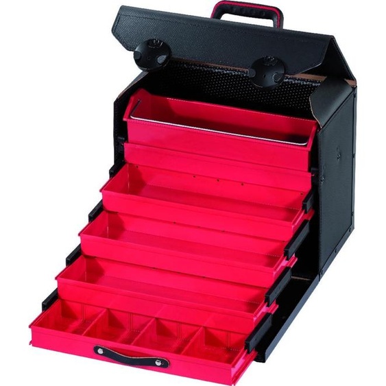 Pochette à outils en cuir vachette avec 5 tiroirs 410x220x310mm PARAT