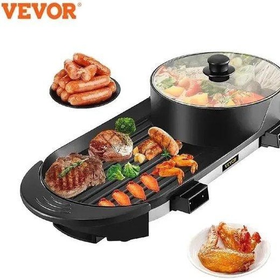 Poêle à barbecue électrique Gourmet Hotpot antiadhésive