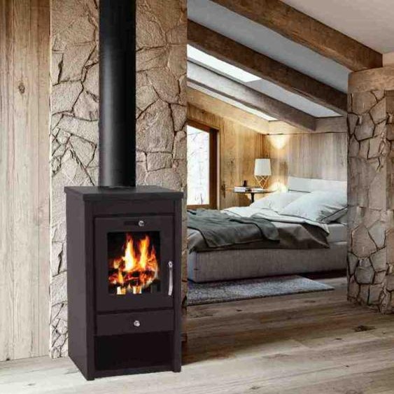 Poêle à bois 7kW Poêle en faïence Poêle datelier Poêle de chauffage Cheminée A 56310