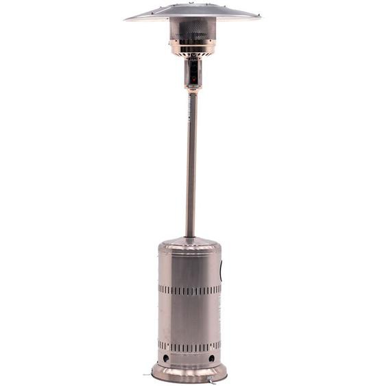 Kekai - Poêle à Gaz pour Extérieur Acier Inoxydable 13 kW 81x221 cm Surface Chauffable 25 m² Couleur Gris