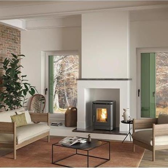 Poêle à granulés de bois 5.1kw noir anthracite - Nordica Extraflame - 001289300 - peggy