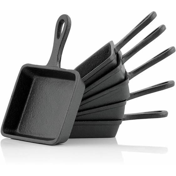 Poêle à raclette en fonte (6 pièces) 12,5 x 18 cm Plat de service - Bbq-toro