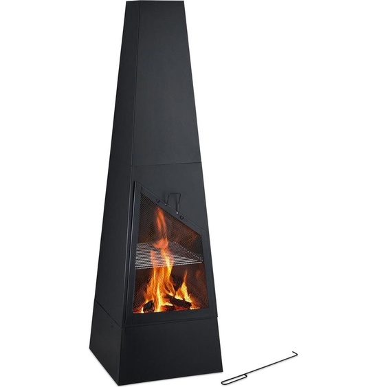 Poêle de jardin avec fonction grill