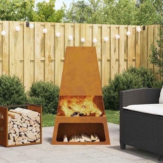 Poêle de jardin en acier résistant aux intempéries, pour une utilisation extérieure