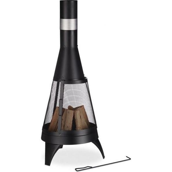 Poêle de terrasse avec protection contre les étincelles