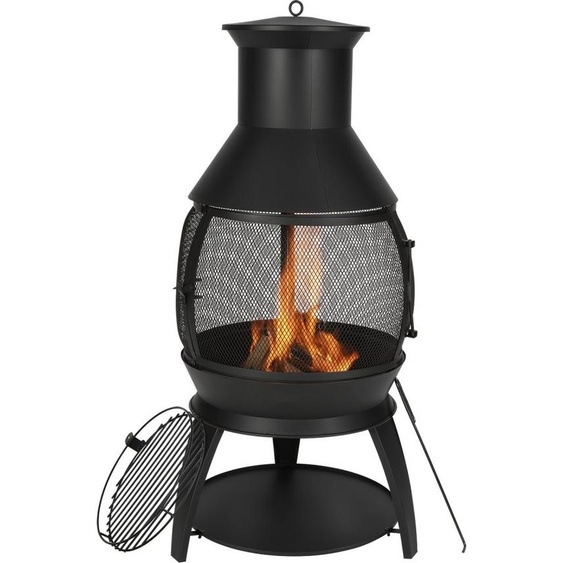 Poêle de terrasse Cheminée de jardin - Four aztèque Chimenea - Foyer extérieur 500 x1100mm pour le jardin