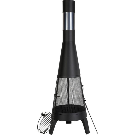 Poêle de terrasse Cheminée de jardin - Poêle aztèque Chimenea Foyer - 508x1495mm Dimensions - Excellente source de chaleur à lextérieur