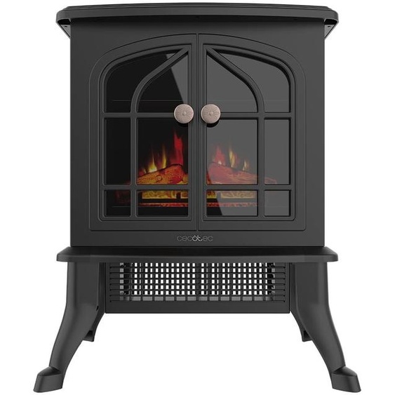 Poêle électrique sur pied, 2000 W, 2 niveaux de puissance, thermostat, adapté pour les pièces jusquà 25 m²