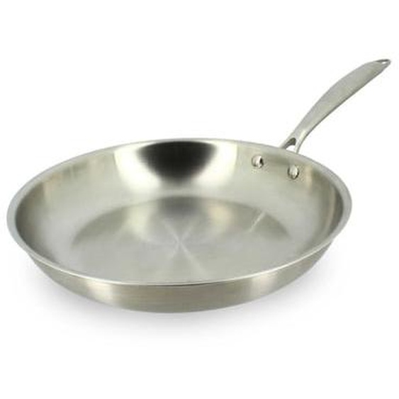 Poele triply 28cm en acier inoxydable - made in france