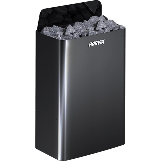 Poêles de sauna Harvia The Wall E Black Steel 1/3 phase 9,0 kW |séparée requise | HSWE900400M