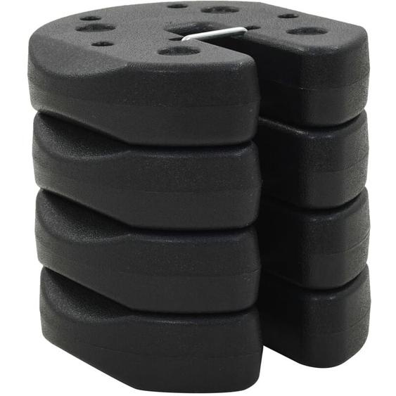 Poids pour belvédère 4 pcs Noir 220x50 mm Béton Vidaxl