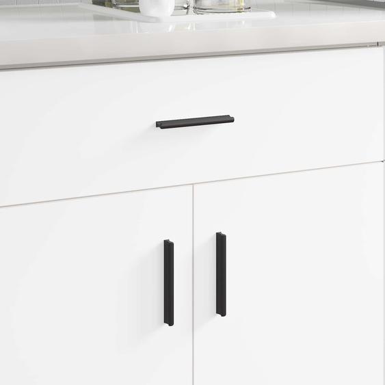 Poignée 12 pcs Noir 106 x 7,4 x 15,5 mm Aluminium