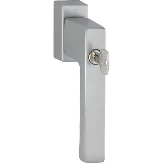 Poignée de fenêtre HOPPE TOULON cylindre de blocage Secustik, VK 32-42 mm, effet inox
