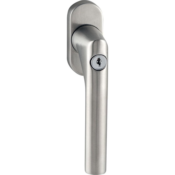 Poignée de fenêtre MARCHESI REGLAGE, cylindre de blocage, inox mat