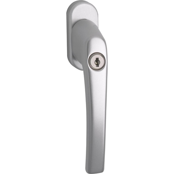 Poignée de fenêtre ROTO ROTOLINE - cylindre de blocage, 40 Nm, aluminium argent anodisé