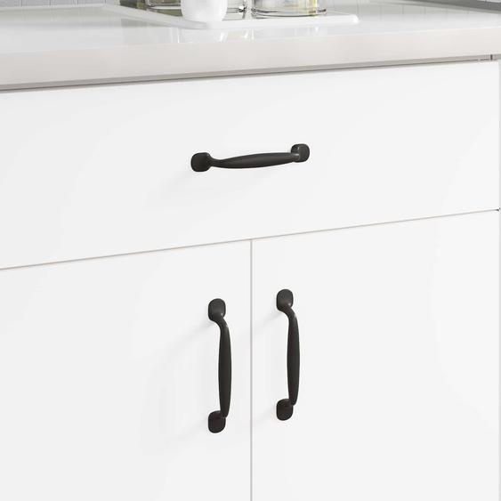 Poignée de meuble 250 pcs Noir 130 x 19,4 x 22,3 mm Aluminium