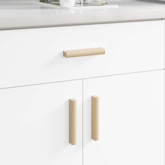 Poignée Droite 12 pcs Couleur Bois Naturel 130 x 25 x 30 mm